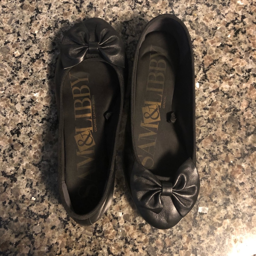 Sam & Libby (target) leather bow flats